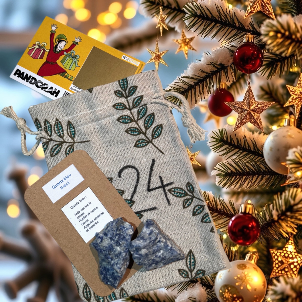 Calendrier de l'Avent pierres semi-précieuses